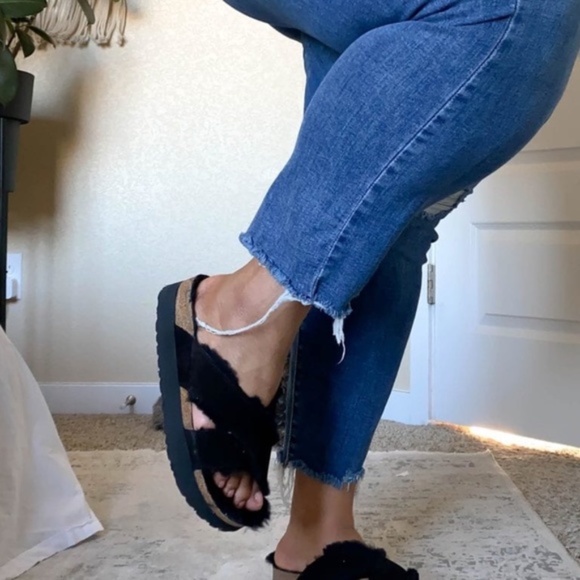 Birkenstock Shoes - BIRKENSTOCK Women's Daytona Platform Black Shearling Size 39 NWOT